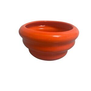 Mud Witch Ramen Bowl Orange Glazed Tiered Handmade